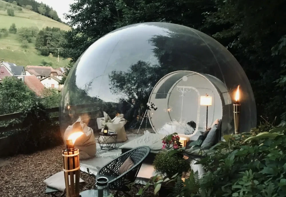 living in a bubble tent