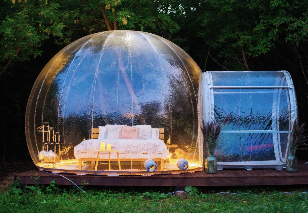 see through bubble tent