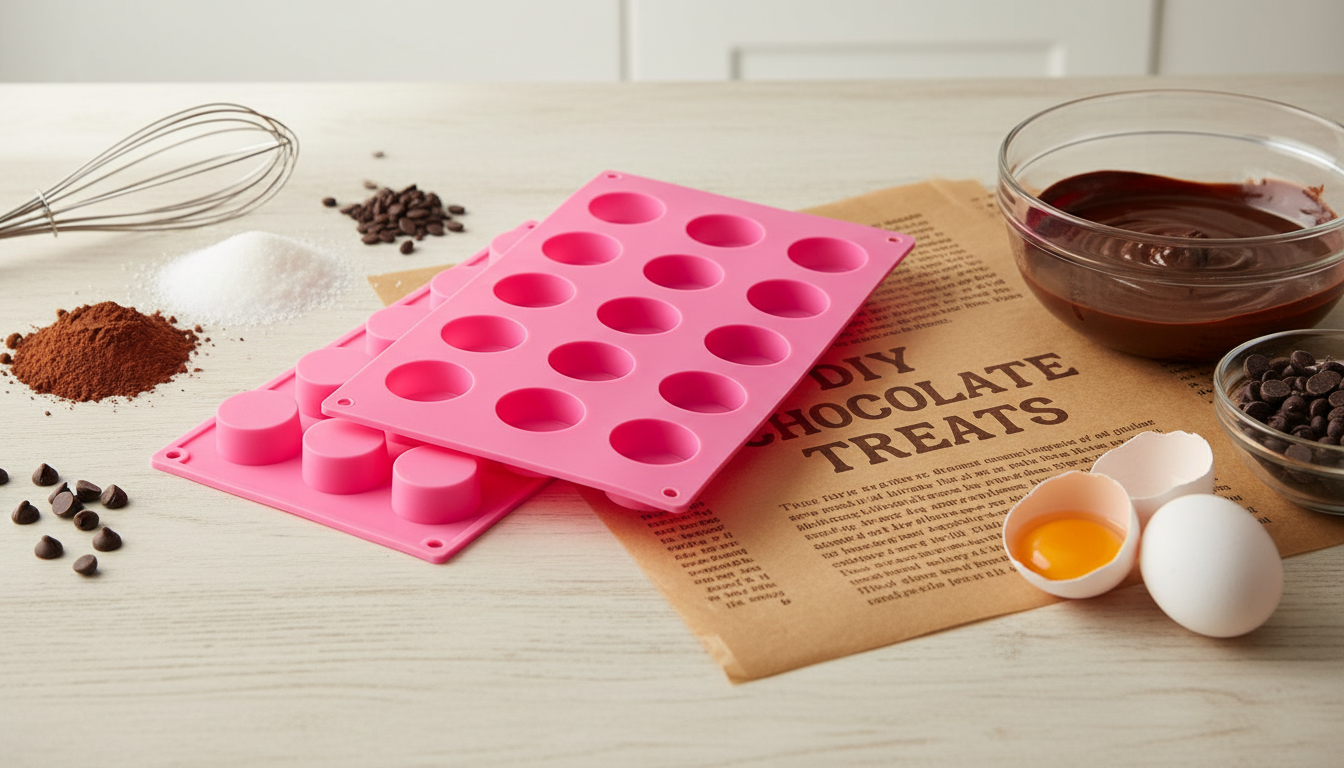 15-Cavity Round Silicone Mold: Chocolate, Candy, Soap