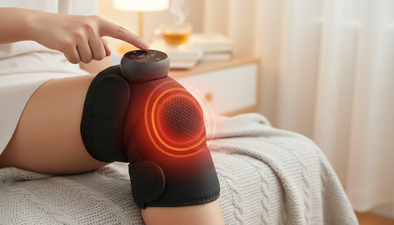 Relieve Stiff Knees: 5-Level Heat & Vibration Massager
