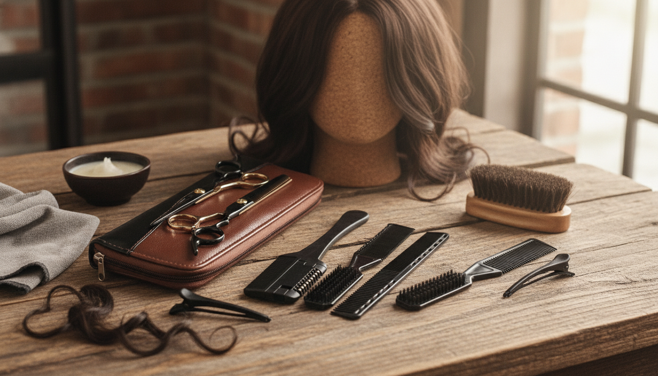 8-Piece Barber Kit for Real Hair Wigs: Trim & Blend