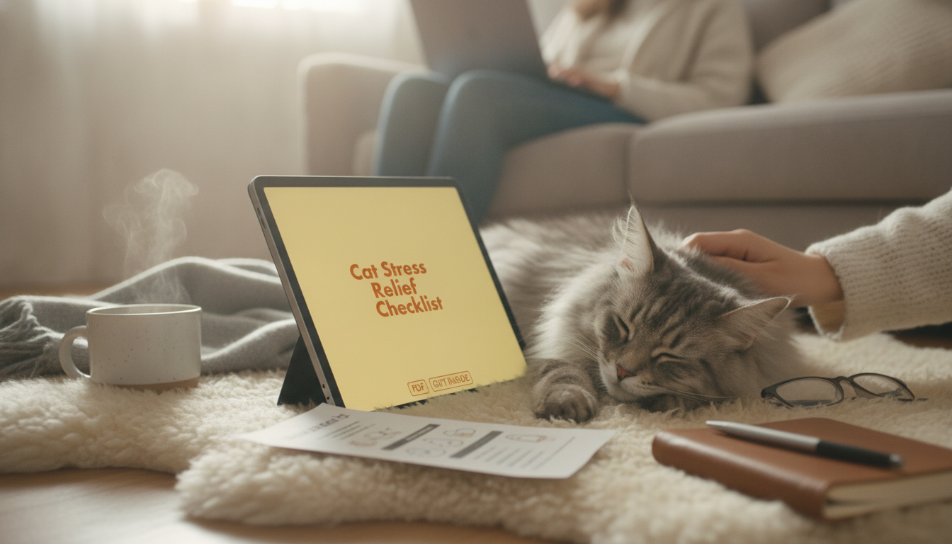 Cat Stress Signs & a 5-Minute Daily Calm Checklist