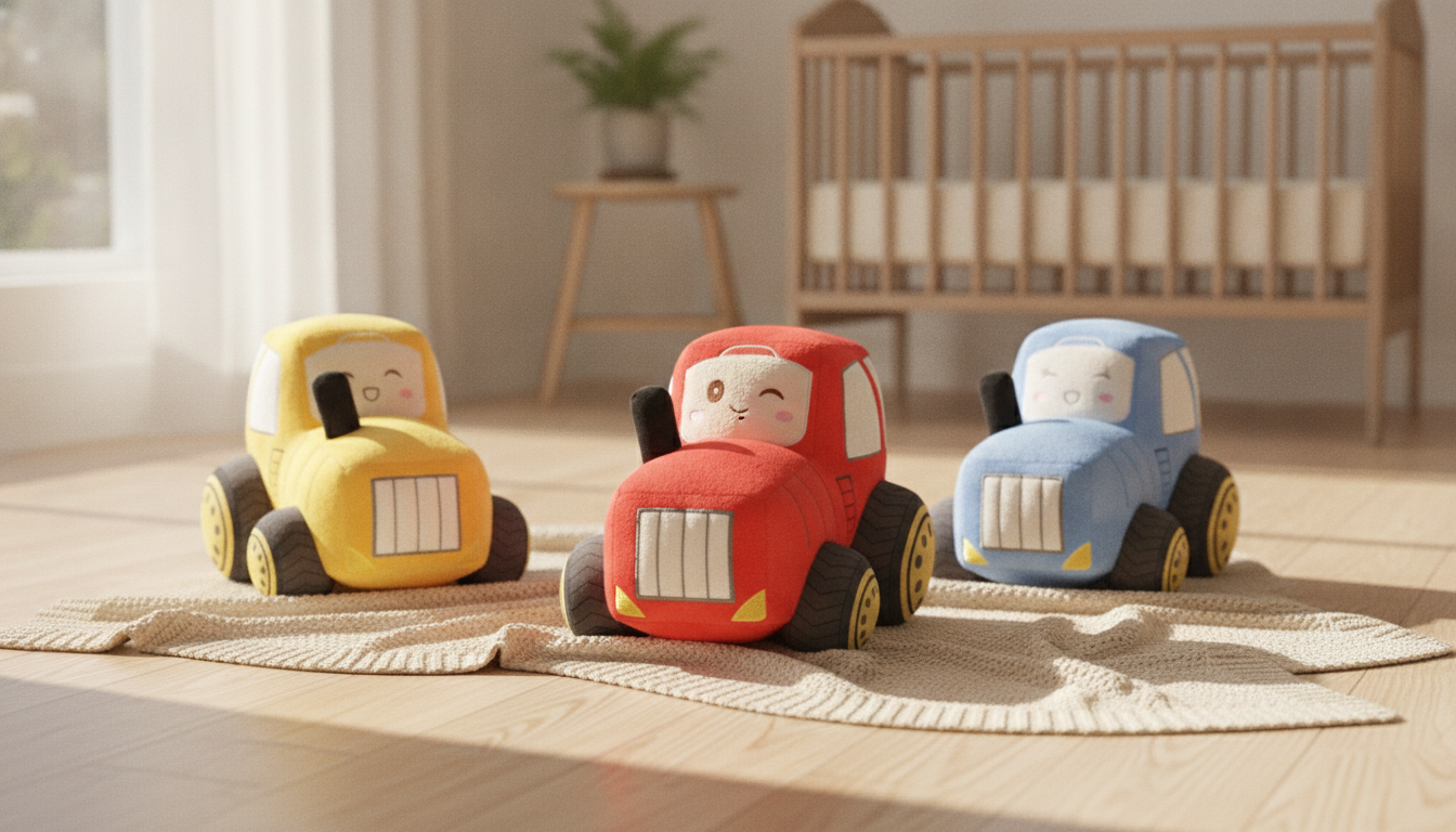 Kawaii Tractor Plush Toy: Cozy Farm-Themed Cuddle Buddy