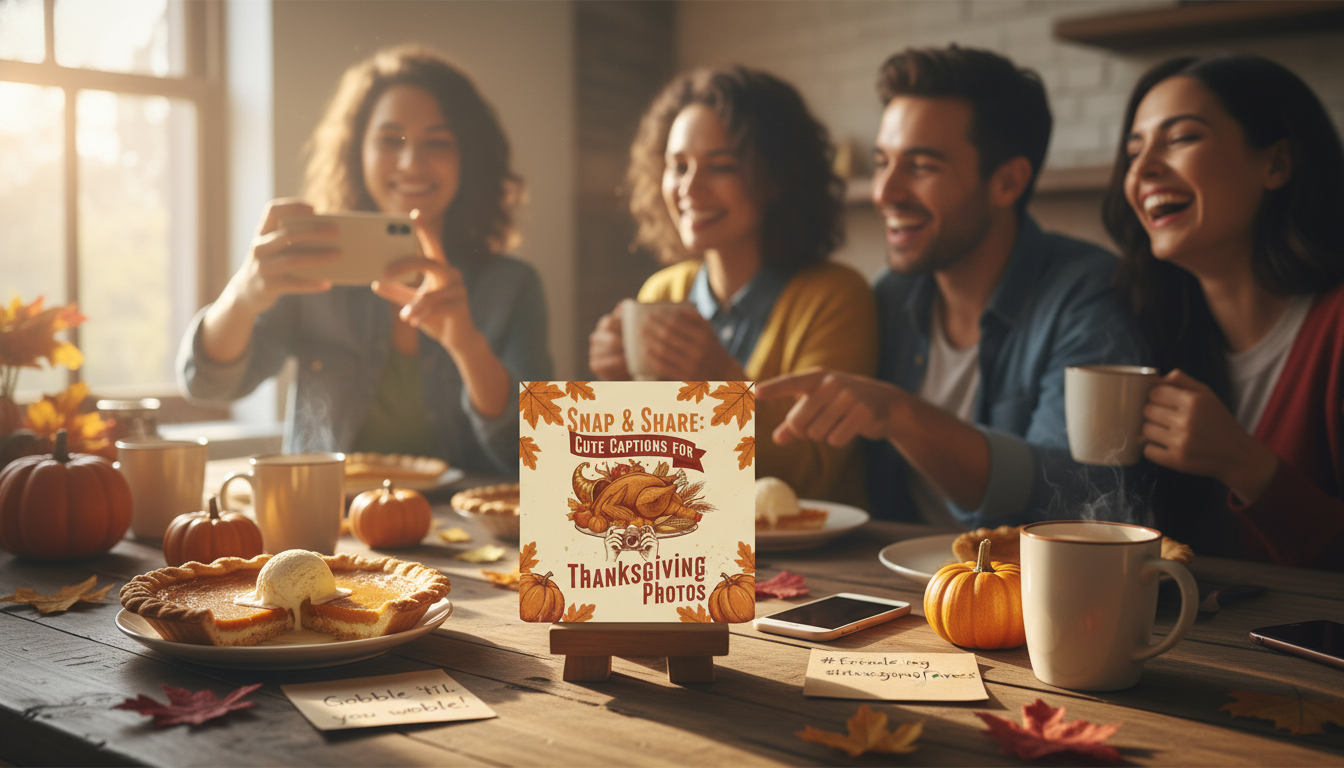 Thanksgiving Captions, Hashtags & Friendsgiving Post Plan