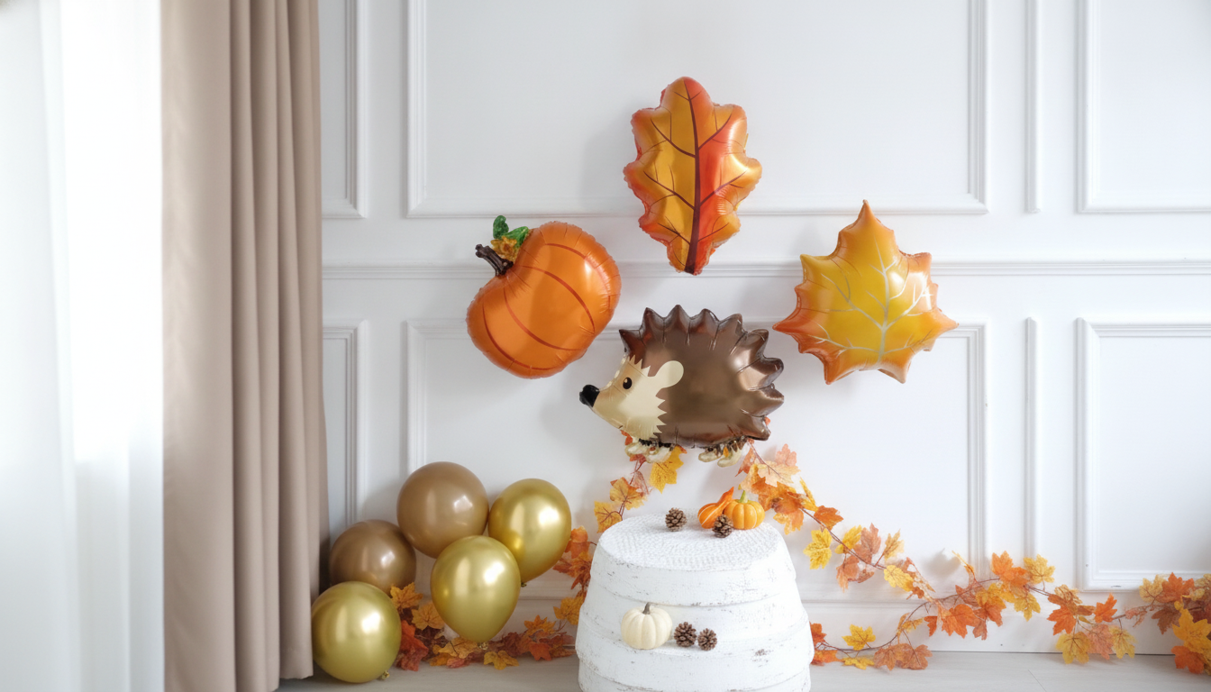 Autumn Foil Balloons for Kids’ Fall Party Decor