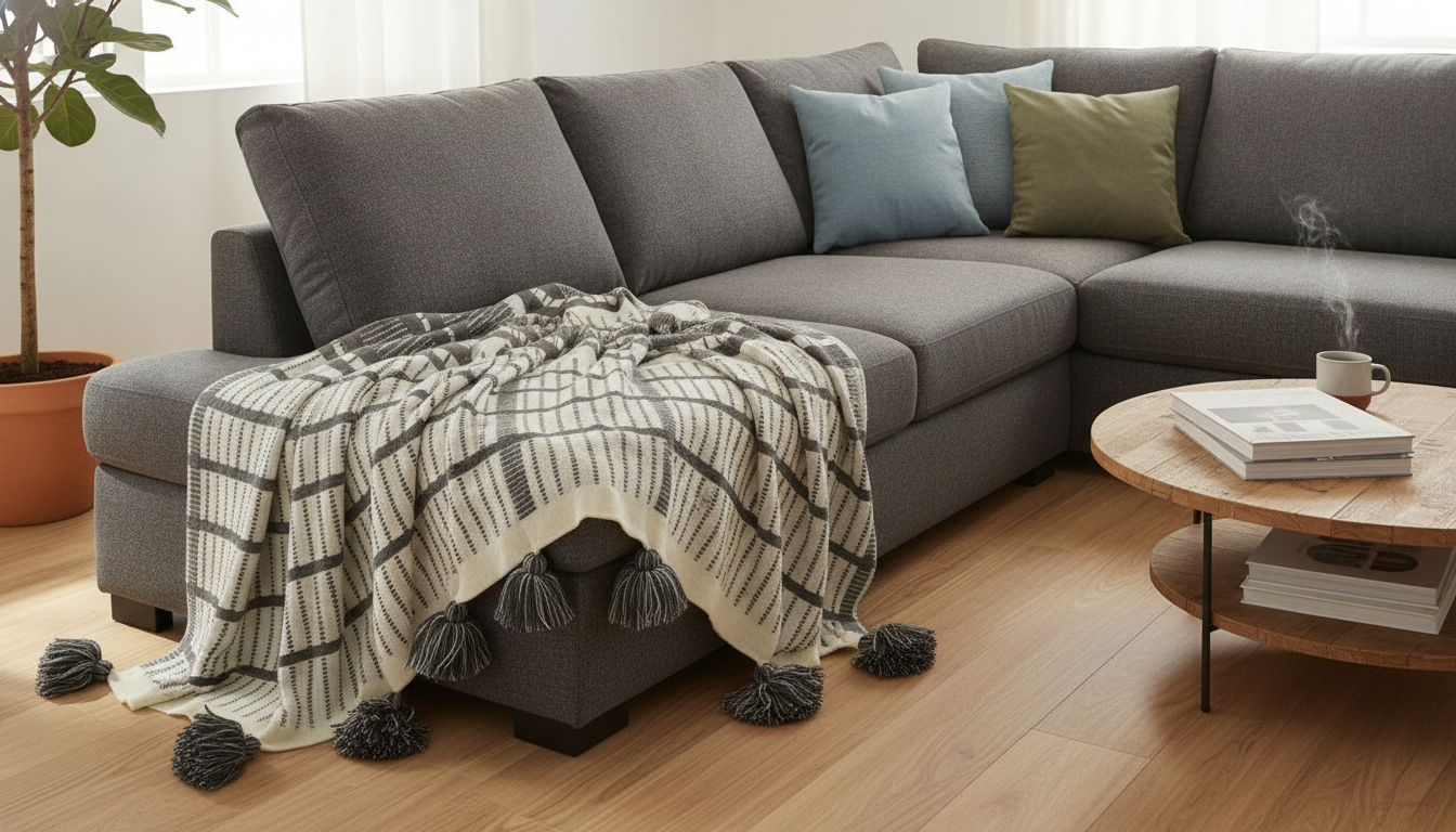 Sofa Knit Throw With Tassels: Styling, Size & Care