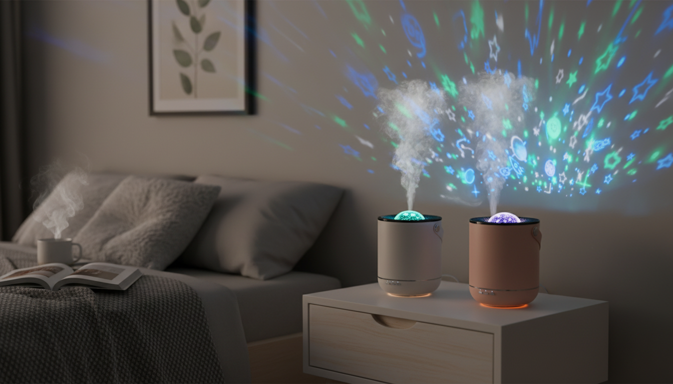 Star Projector Aromatherapy Humidifier for Cozy Sleep
