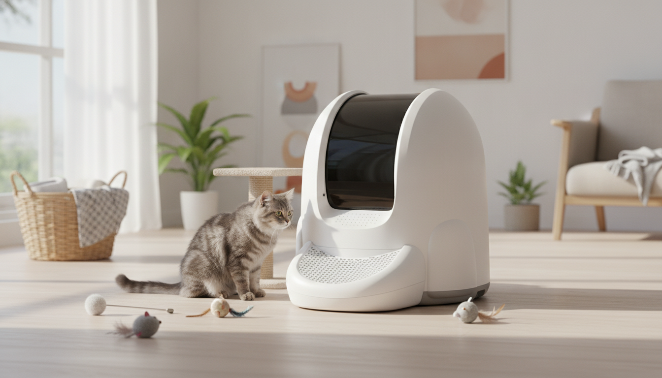XXL Smart Self-Cleaning Litter Box: Less Odor, Less Scooping