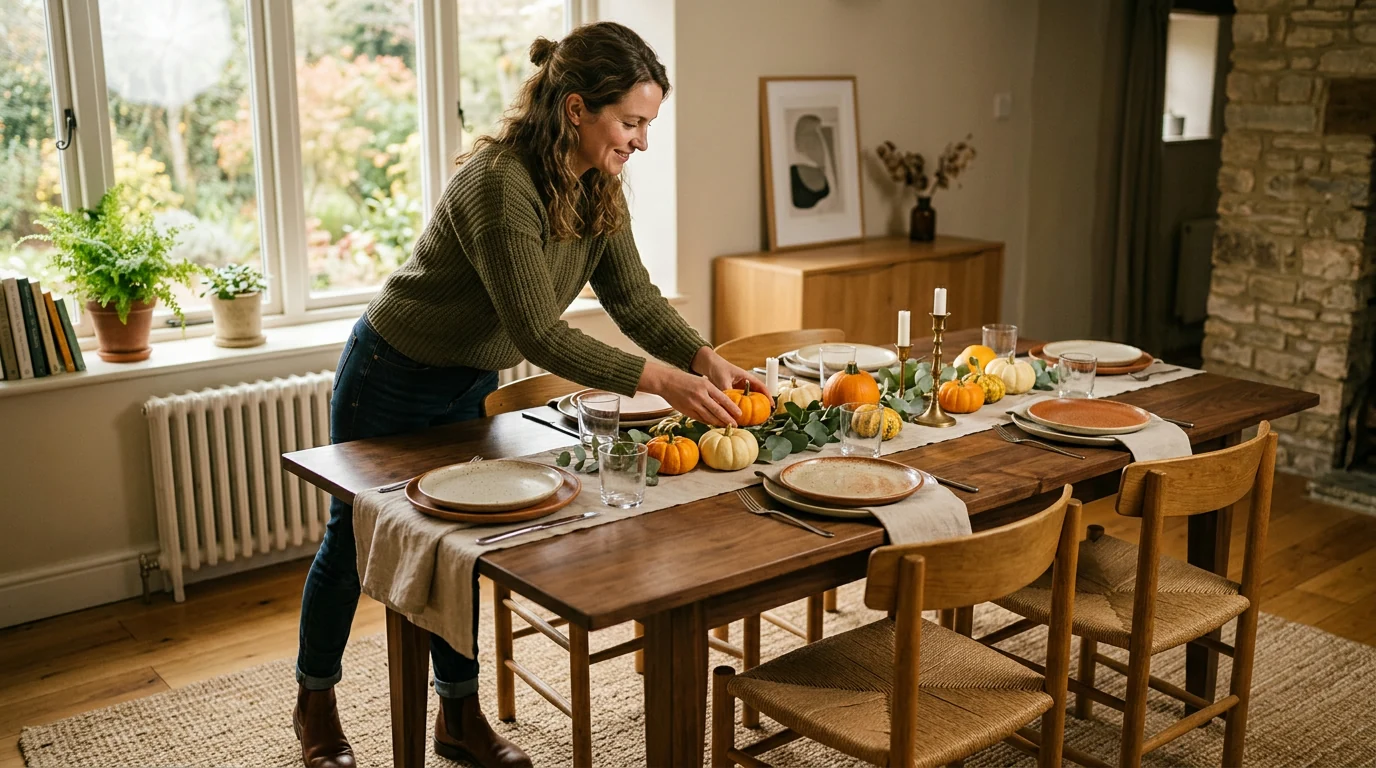 Decorate a Dining Table With Pumpkins Without Crowding It