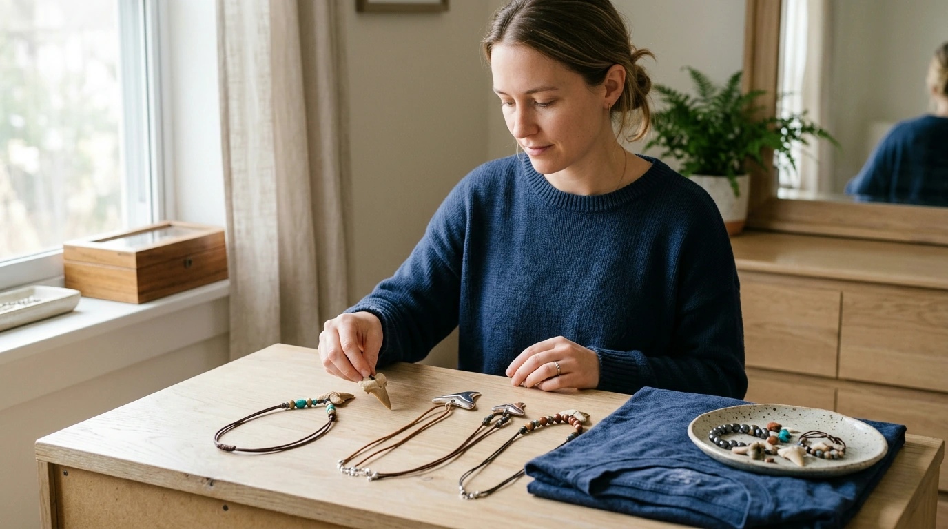 What Are Shark Tooth Necklaces Made Of? Materials Guide
