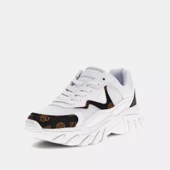 Guess White Lace-Up Sneakers: Easy Everyday Style
